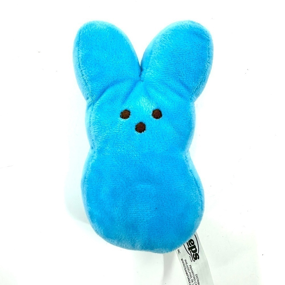 Peeps Blue Bunny Plush Rabbit Stuffed Animal Easter Marshmallow Soft Toy 5 Inch